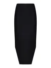 Givenchy Asymmetric Skirt In Wool And Mohair In Black