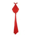 Givenchy Falling Effect Knot Buckle Backless Vest In Red