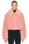 Givenchy Faux Fur Bomber Jacket In Pink