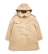 Givenchy Faux Fur-collar Trench Coat In Neutral