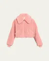 Givenchy Cropped Blouson In Shearling Effect In Pink