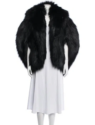 Pre-owned Givenchy Faux Fur Faux Fur Jacket In Black
