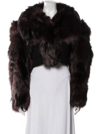 Pre-owned Givenchy Faux Fur Jacket W/ Tags In Black