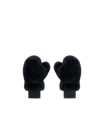 Givenchy Faux Fur Mittens In Blue