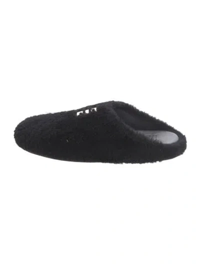 Pre-owned Givenchy Faux Fur Slippers In Black
