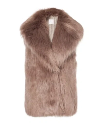 Givenchy Faux Fur Vest In Brown