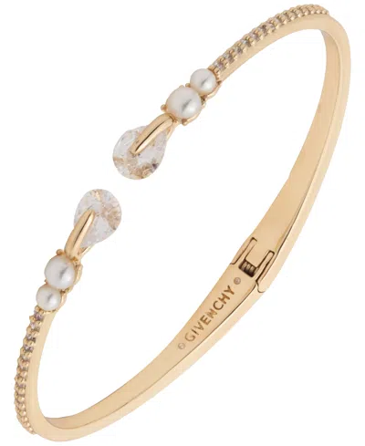 Givenchy Faux-pearl Crystal Cuff Bracelet In White