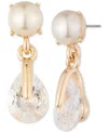 Givenchy Faux-pearl Cubic Zirconia Drop Earrings In White