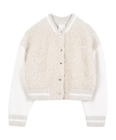 Givenchy Faux-shearling Cardigan In White