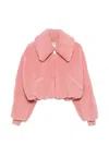 Givenchy Cropped Blouson In Shearling Effect In Pink
