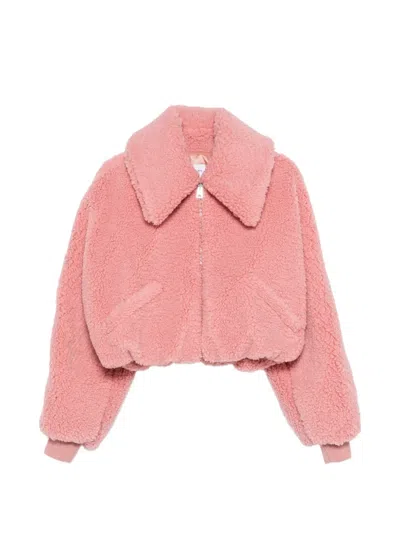 GIVENCHY FAUX-SHEARLING CROPPED JACKET