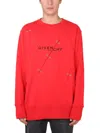 Givenchy Men Felpa Con Dettagli Di Metallo In Red