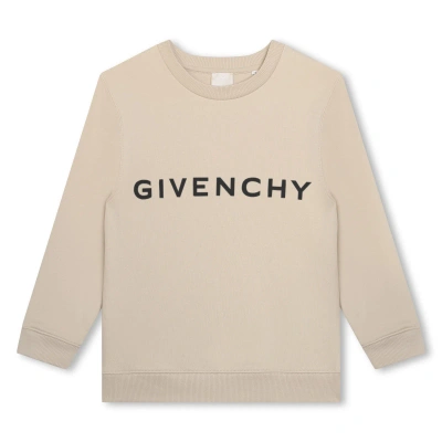 Givenchy Kids' Felpa Con Logo In Crema