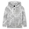 Givenchy Storm-print Zip-up Hoodie In Gray