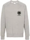 Givenchy Grey Logo-embroidered Cotton Sweatshirt In Grey