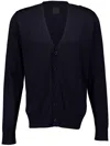 Givenchy Fine-knit V-neck Cardigan In Blue