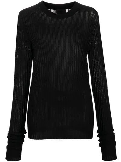 Givenchy Fine Ribbed-knit Jumper In Schwarz