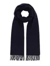 Givenchy Fine Wool Scarf In Navy