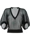 Givenchy Fishnet Sweater In Black