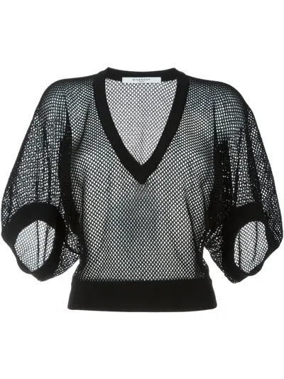Givenchy Fishnet Sweater In Black