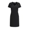 Givenchy Fitted Black Dress With Decorative Button Details In Black