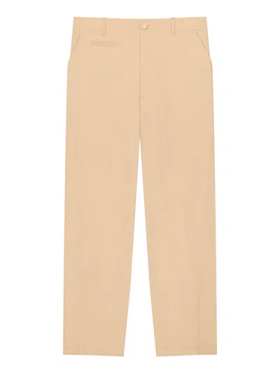 Givenchy Fitted Chino Trousers In Cotton In Brown