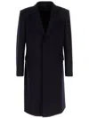 Givenchy Blue Single-breasted Long Coat In Blue