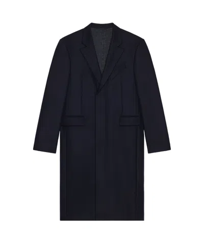 Givenchy Fitted Long Coat In Blue