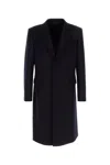 Givenchy Blue Single-breasted Long Coat In Nightblue