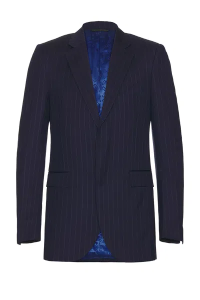 Givenchy Fitted Notch Blazer Jacket In Deep Blue