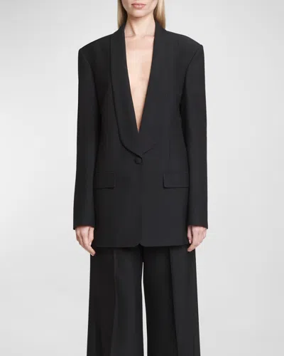 Givenchy Jacket In Wool With Lurex Stripes In Black