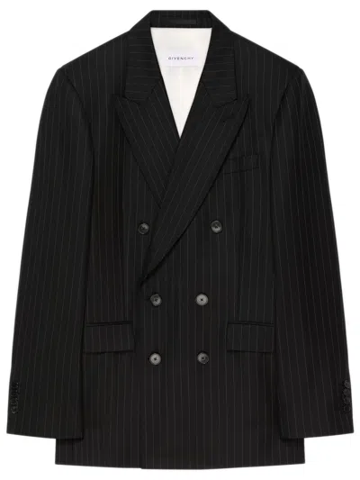 Givenchy Fitted Striped Jacket In Black