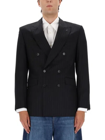 Givenchy Fitted Striped Jacket In Black