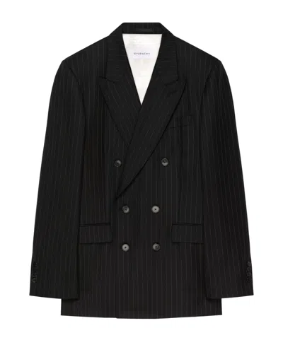 GIVENCHY FITTED STRIPED JACKET IN WOOL