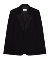 Givenchy Fitted Suit-jacket In Wool Mohair With Satin Collar In Black