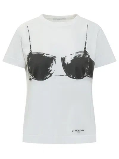 Givenchy Fitted T-shirt With Stampaint Design In White