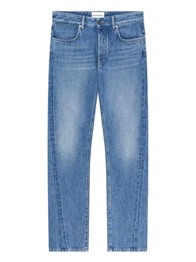 Givenchy Five-pocket Denim With Logo In Blue