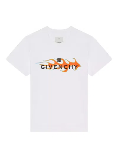Givenchy Flames Logo T-shirt In White