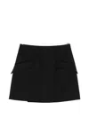 Givenchy Flap-pocket Mini Skirt In Black