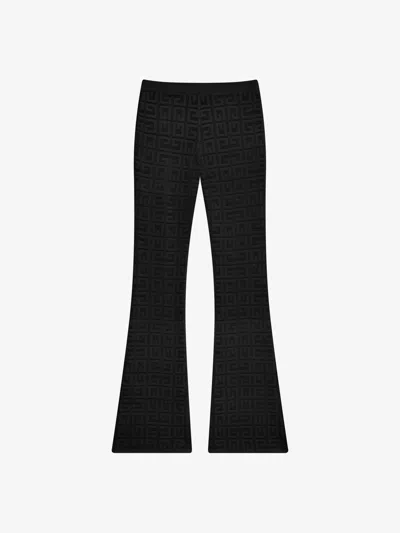 Givenchy Flare Pants In 4g Jacquard In Black