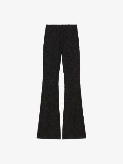 Givenchy Flare Trousers In Lace In Black