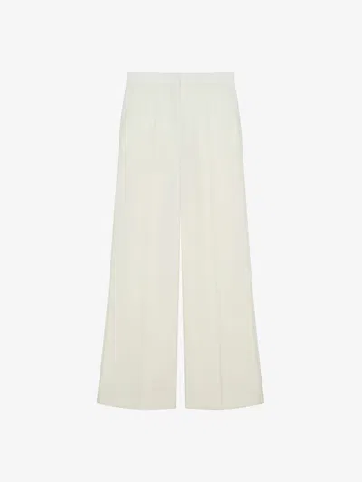 Givenchy Flare Tailored Trousers In Wool And Mohair In Beige