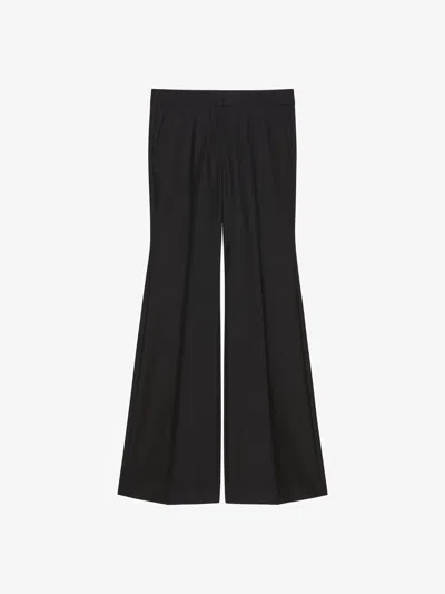 Givenchy Flare Tailored Pants In Wool And Mohair In Black