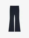 Givenchy Flare Tailored Pants In Wool With Satin Bands In Navy
