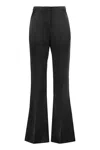 Givenchy Women Black Wool Blend Flared Leg Pant In Black