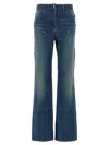 Givenchy Flared Cotton Jeans In Blue