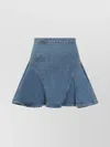 Givenchy Flared High-waisted Skirt Panel Detailing In Blue