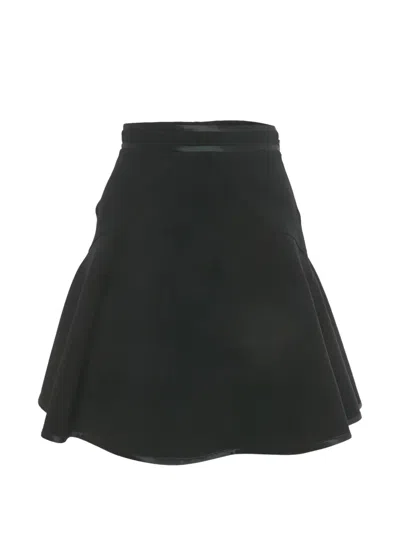Pre-owned Givenchy Flared Knitted Mini Skirt In Black