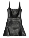 Givenchy Mini Robe À Bretelles En Cuir In Black
