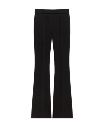 Givenchy Flared Satin Trousers In Black